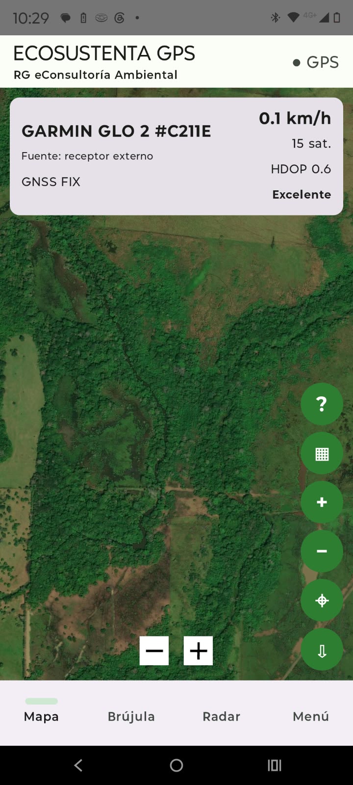 Mapa GNSS en vivo(satélites, HDOP, velocidad)